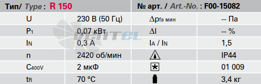 Rosenberg R 150 STAHL - описание, технические характеристики, графики